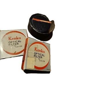 Lot Of Vintage Kenko UV Optical Filter For Color. 49.0s. New in Box - 2, Case